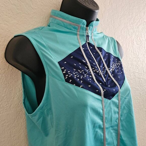 Jamie Sadock Quarter Zip Sleeveless Golf Polo - Picture 2 of 7